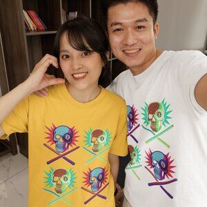 💀🎱 Mosaic Skull 8 Ball Graphic T-Shirt | Unisex Streetwear Tee